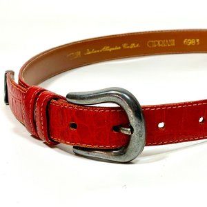 Vintage Italian Alligator Calfskin Belt by Cipriani